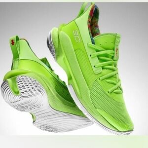 Under Armour x Stephen Curry 7 Sour Patch Kids Youth Lime Green Basketball Shoes